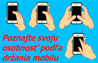 Ako sa spoznat podla drzania mobilu